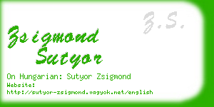 zsigmond sutyor business card